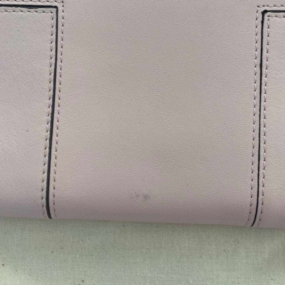 Tory Burch Block T Travel Clutch Shell Pink Modern Minimalist spring tags - Picture 5 of 8